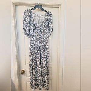 Puff Sleeve Smocked Midi Dress, Gap Factory, Never worn. Size Large Tall